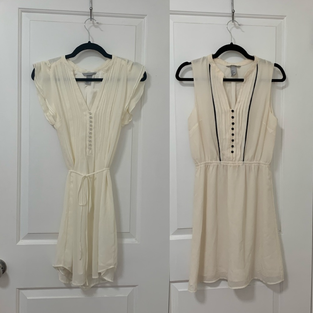 Cream White Business Casual Office h&m Dresses bundle
